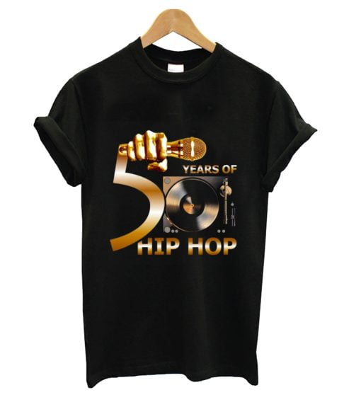 Original 50 Years of Hip Hop Classic W Turntable T-Shirt