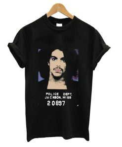 Prince in Mugshot Comic Art T-Shirt