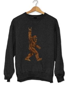 Rock On Bigfoot Sasquatch Loves Rock Sweatshirt