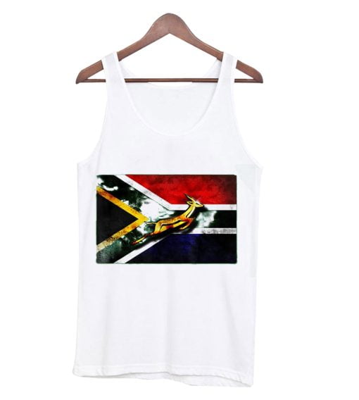 Springbok Bokke South African Flag Vintage Rugby tank top