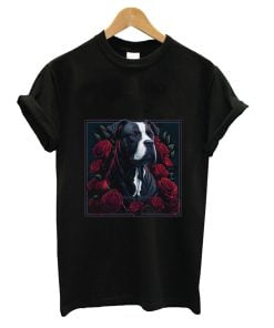 Staffordshire bull terrier red roses T-Shirt