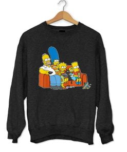 The Simpsons Homer Marge Maggie Bart Lisa Simpson Couch Sweatshirt