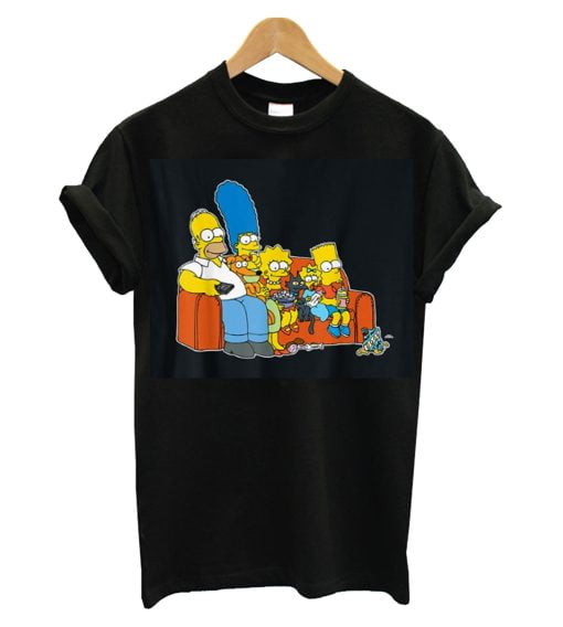 The Simpsons Homer Marge Maggie Bart Lisa Simpson Couch T-Shirt