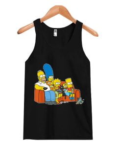 The Simpsons Homer Marge Maggie Bart Lisa Simpson Couch Tank Top