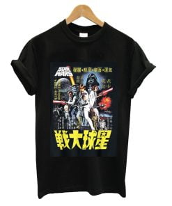 star wars vintage japanese movie poster T-shirt